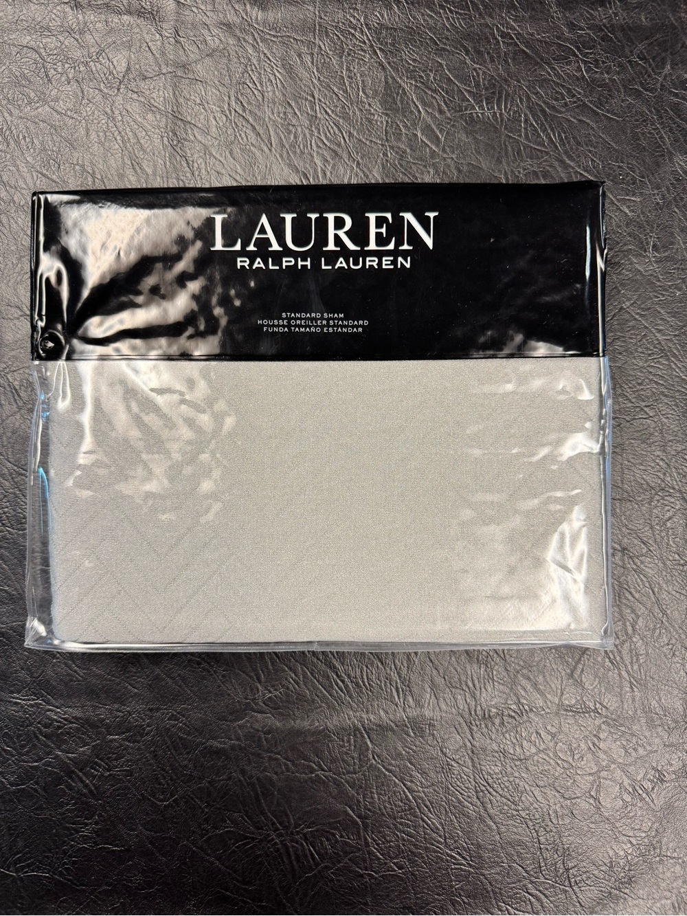Ralph Lauren Silver Standard Sham Pillow Cover
